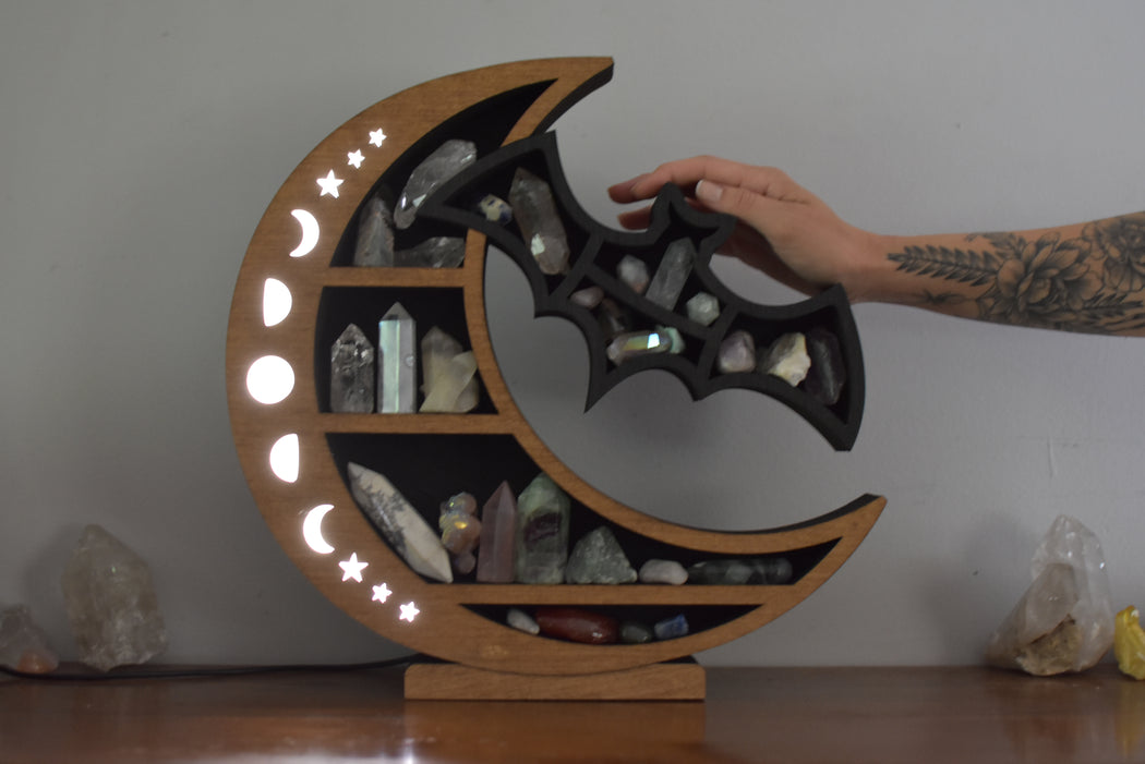 *Made To Order* Moon Bat Lamp and Shelf