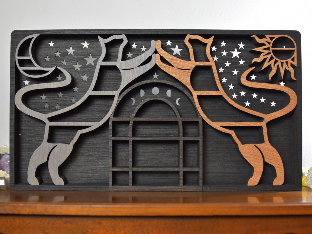 *Made To Order* Mystical Cats Crystal Shelf & Wall Hanging