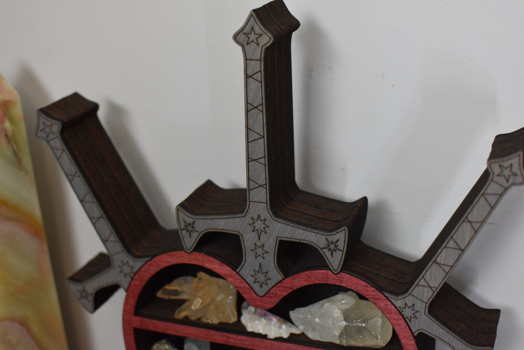*Made To Order* Three Of Swords Crystal Shelf