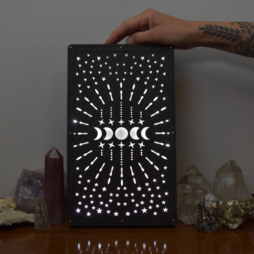 *Made To Order* Brown Moon Phases Illuminated Luminous Lamp Poster