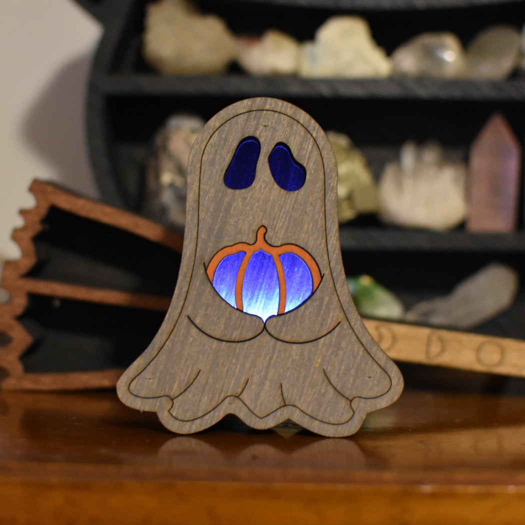 *Ready To Ship* Petite Friend Ghosty Paws With Pumpkin