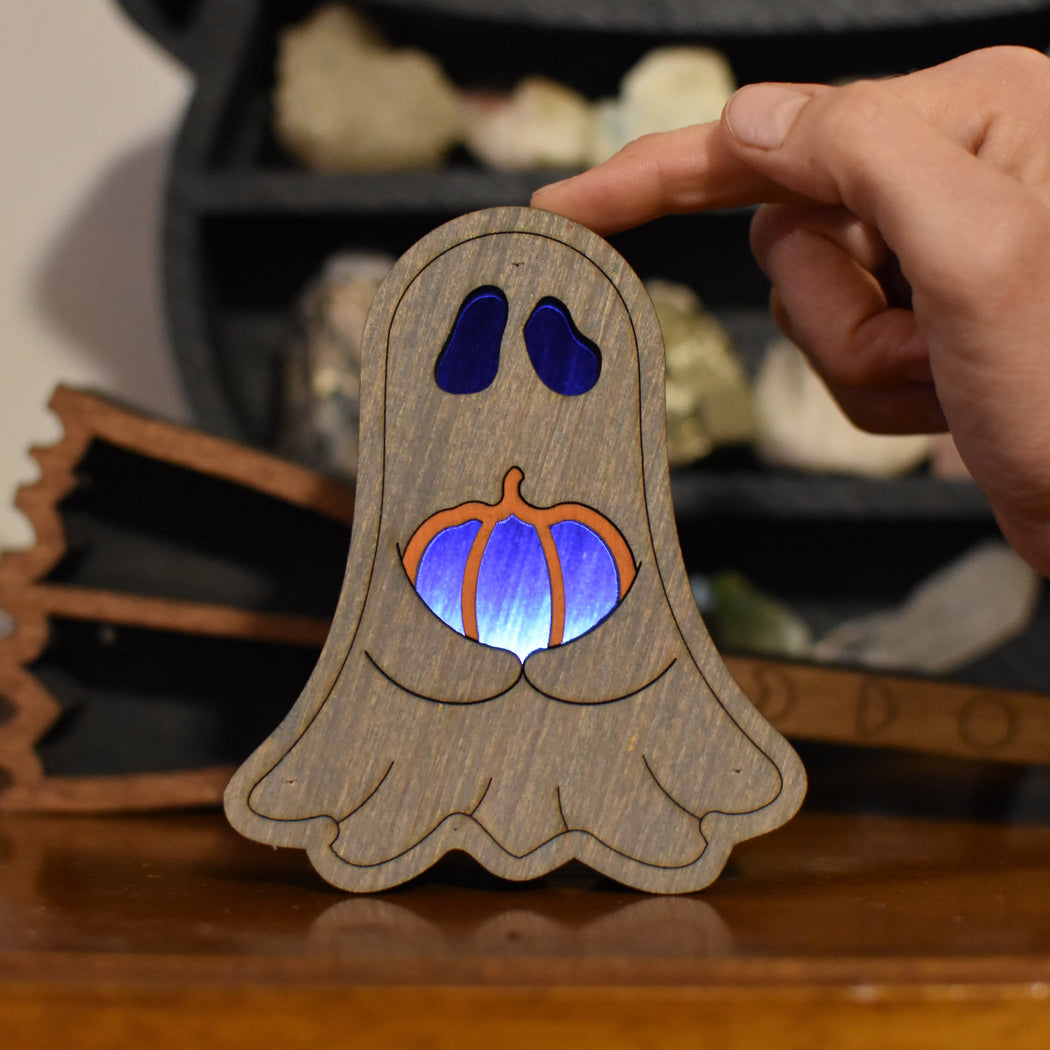 *Ready To Ship* Petite Friend Ghosty Paws With Pumpkin