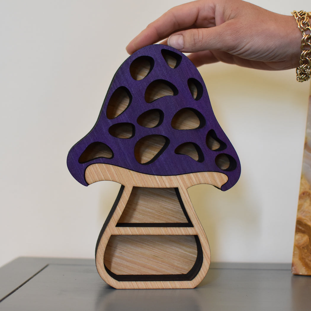 Purple Mushling v.3 Mushroom Shelf *Made To Order*