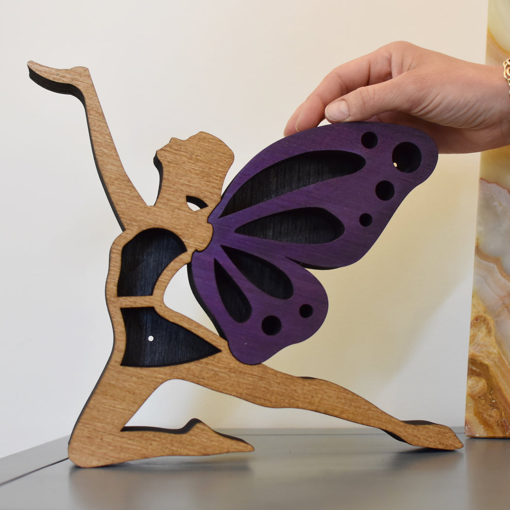 Medium Size Purple Wing Leaping Faerie Crystal Shelf *Made To Order*