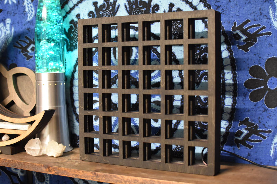 *Made To Order* Illuminated Grid - Crystal Display Shelf