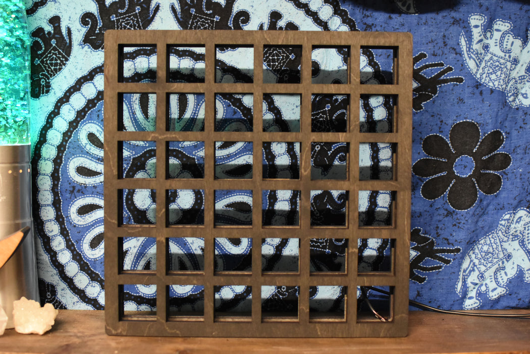 *Made To Order* Illuminated Grid - Crystal Display Shelf