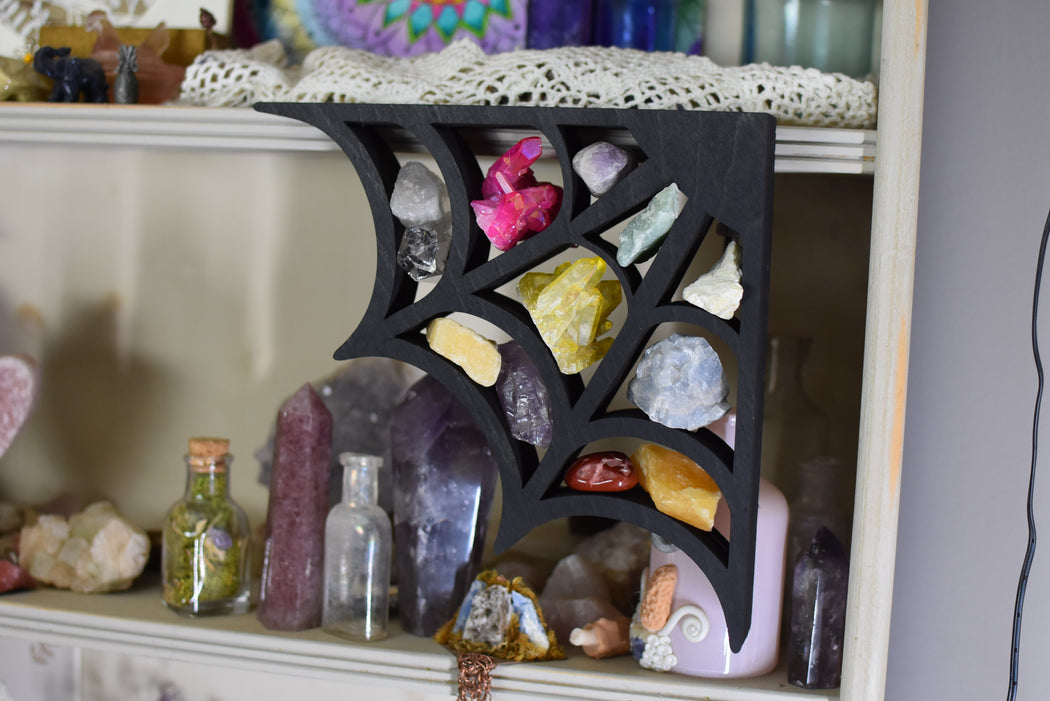 *Made To Order* Spider Web Floating Crystal Shelf