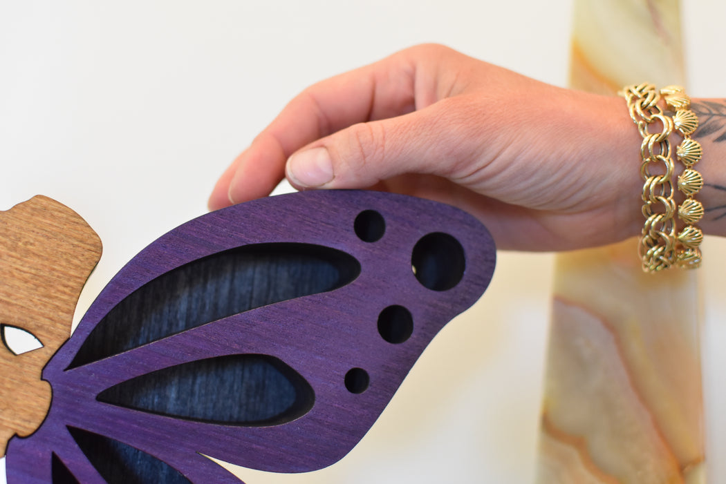 Medium Size Purple Wing Leaping Faerie Crystal Shelf *Made To Order*