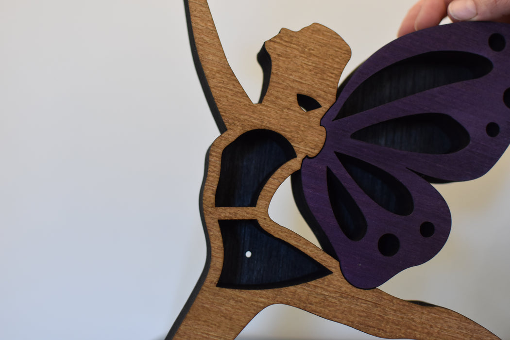 Medium Size Purple Wing Leaping Faerie Crystal Shelf *Made To Order*