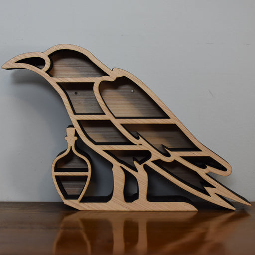 *Made To Order* Unfinished Crow And Bottle Shelf