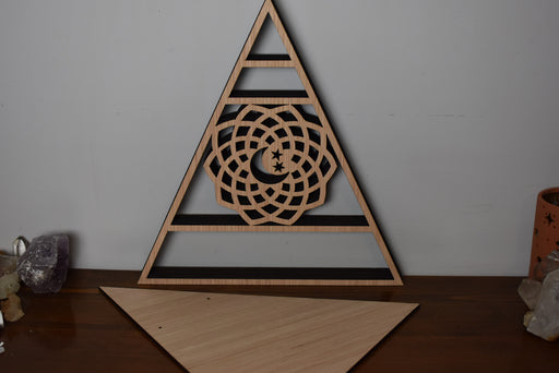 *Made To Order* Unfinished Triangle Mandala Shelf