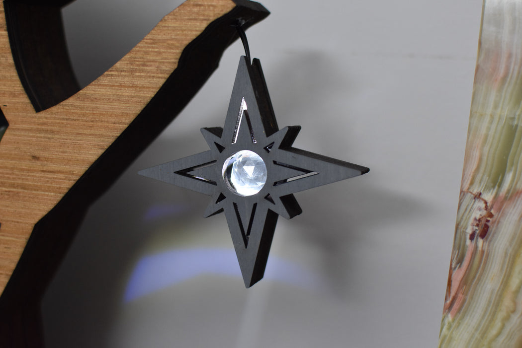 *Made to Order* Illuminated Treasure Cat Shelf and Lamp - Almond Brown