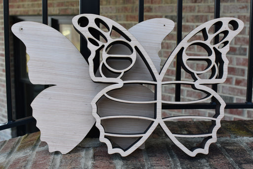 *Made To Order* Unfinished Butterfly Wings Wood Carving and Crystal Shelf