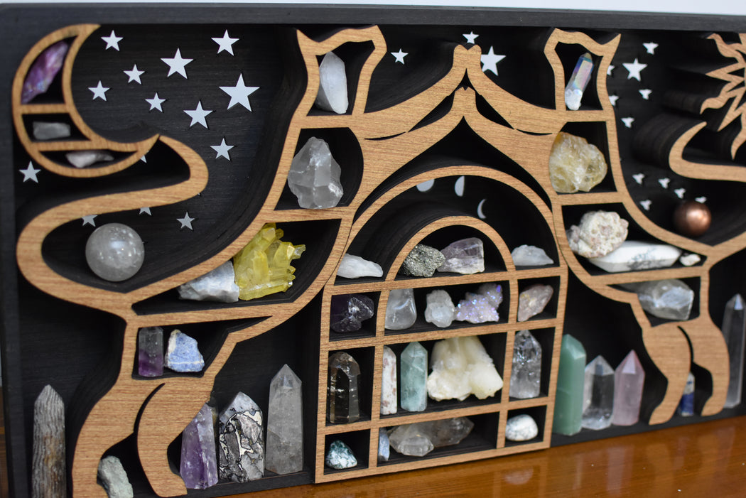 *Made To Order* Mystical Cats Crystal Shelf & Wall Hanging