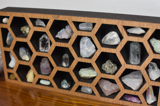*Made To Order* Honeycomb Rectangle Printer Box Style Crystal Shelf