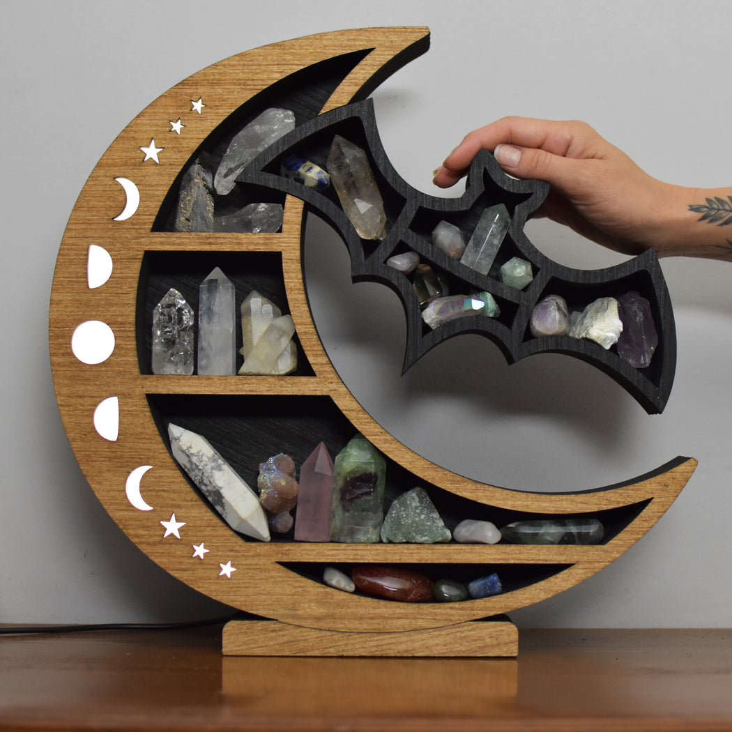 *Made To Order* Moon Bat Lamp and Shelf