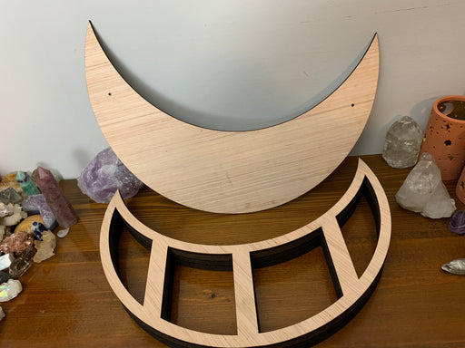 *Made To Order* Unfinished Full Size Crescent Moon Shelf