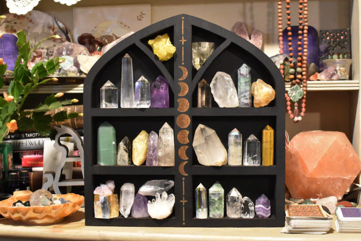 *Final 15* Brown, Arched Apothecary Luminous Shelf - Luminous Lamp