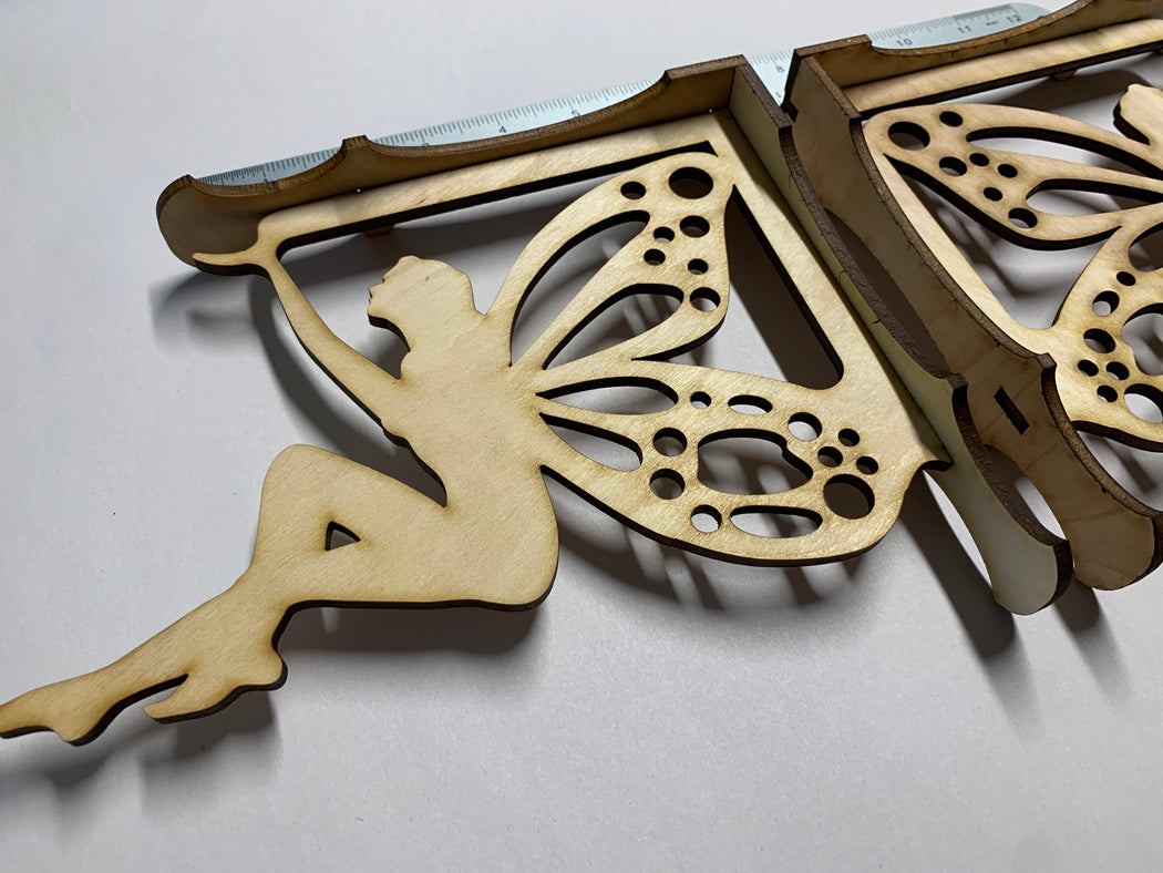 Corbels - Faeries Pair 2pcs - Unassembled, Raw and Unfinished - J. Drew + You