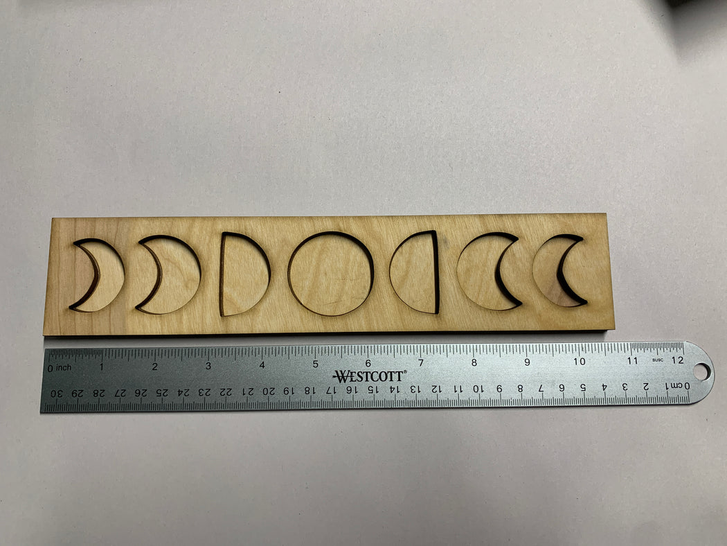 Unfinished 10-1/2" Moon Phases - Shadow Art Panel - J. Drew + You
