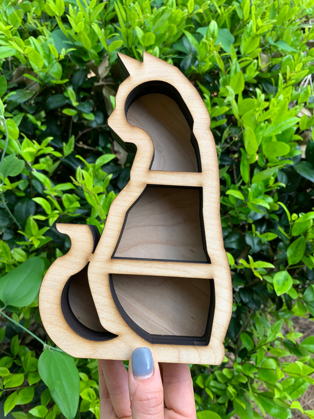 *Made To Order* Unfinished Cat Shelf Wood Carving and Crystal Shelf - J. Drew + You