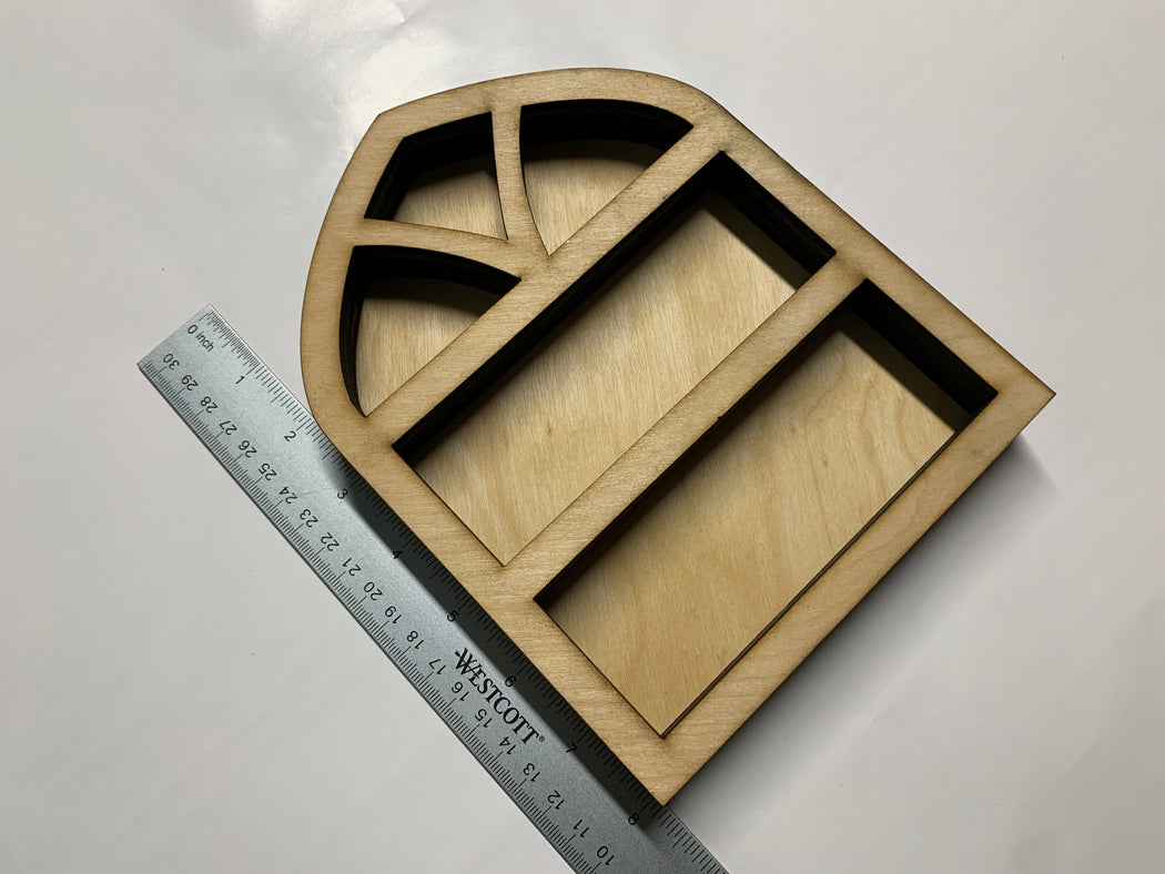 Unfinished Apothecary (pointed) Wood Carving and Crystal Shelf - J. Drew + You
