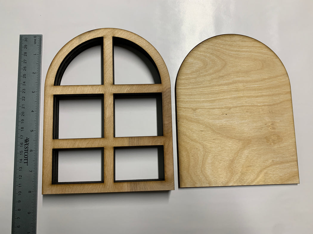 Unfinished Apothecary (rounded) Wood Carving and Crystal Shelf - J. Drew + You