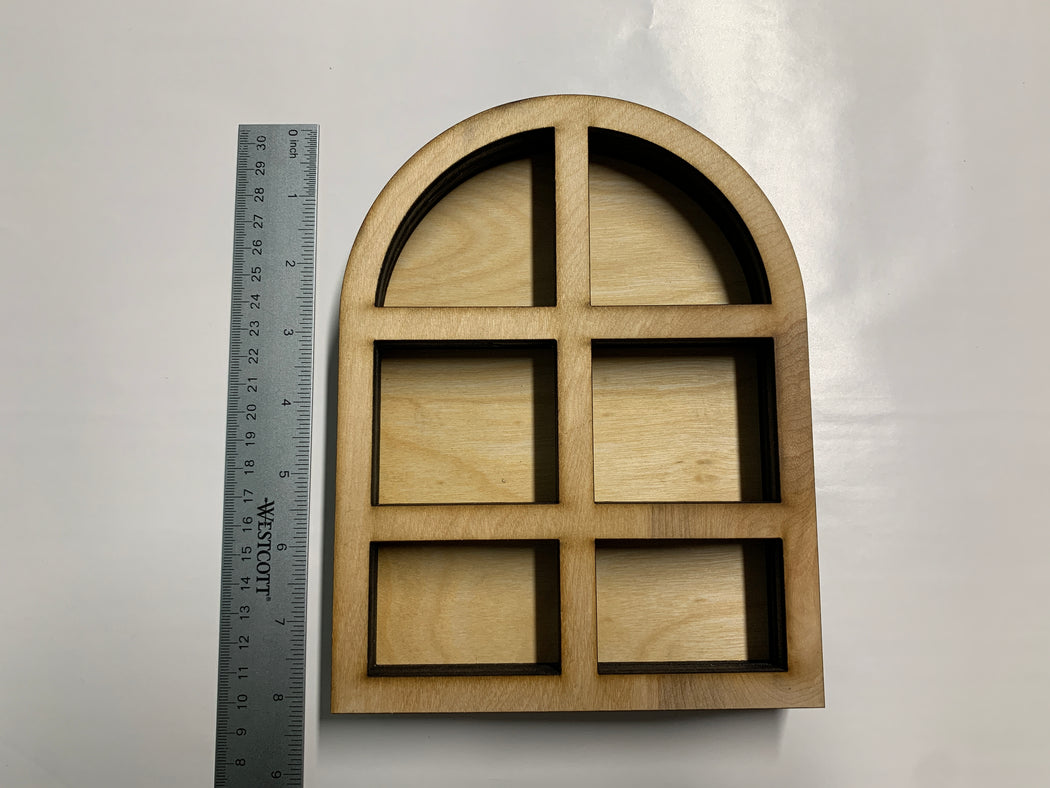 Unfinished Apothecary (rounded) Wood Carving and Crystal Shelf - J. Drew + You