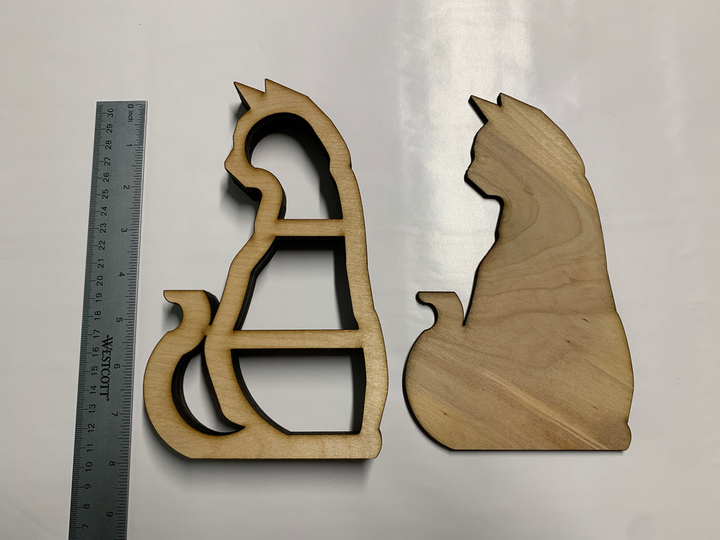 *Made To Order* Unfinished Cat Shelf Wood Carving and Crystal Shelf - J. Drew + You