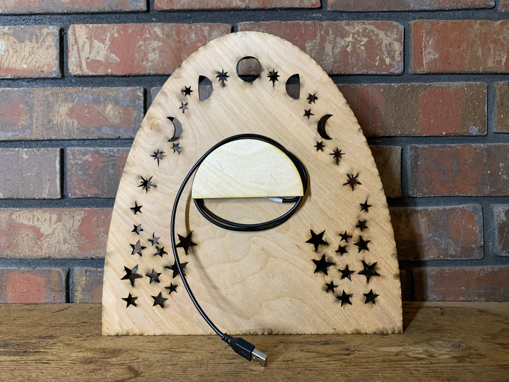 *Made To Order* Celestial Mushroom Backlit Crystal Shelf Luminous Lamp