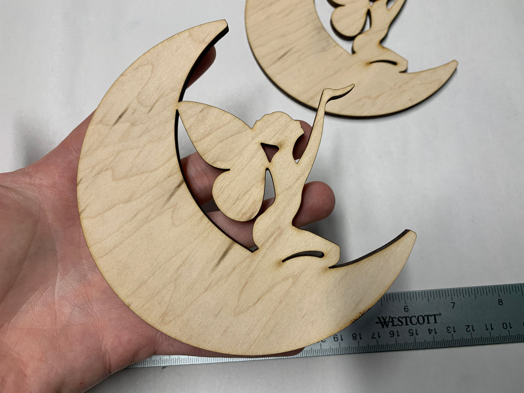 Unfinished 2 Piece 5.25" Faerie Moon Art Panel - J. Drew + You