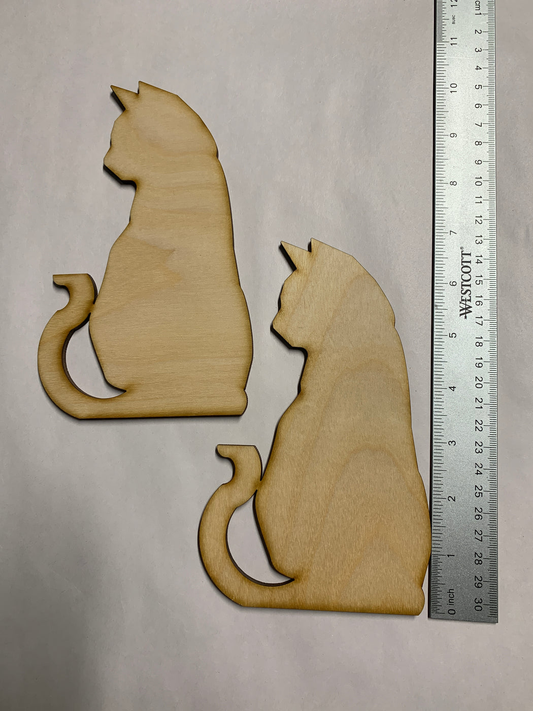 Unfinished 2 Piece 6-1/2" Sitting Cats - J. Drew + You