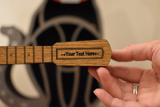 Engraved Guitar Mirror Shelf