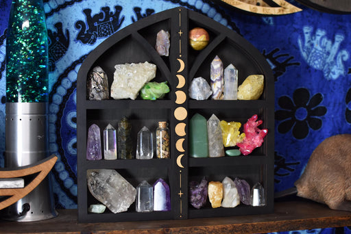 *Final 15* Brown, Non-Illuminated Arched Apothecary Cabinet