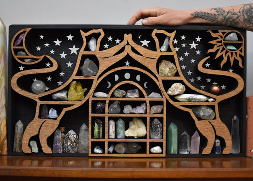 *Made To Order* Mystical Cats Crystal Shelf & Wall Hanging