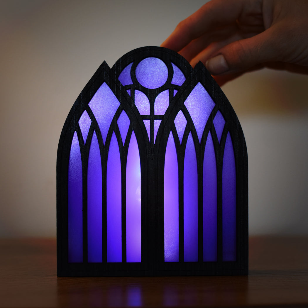 Spooky Window Stained Glass-Style Lamp - Made To Order