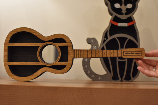 Engraved Guitar Mirror Shelf