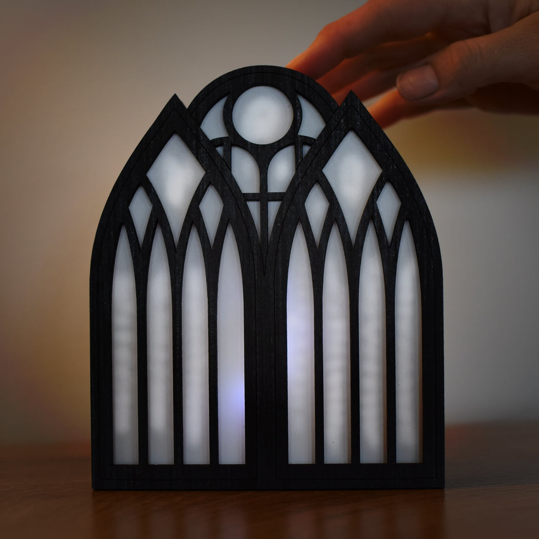 Spooky Window Stained Glass-Style Lamp - Made To Order
