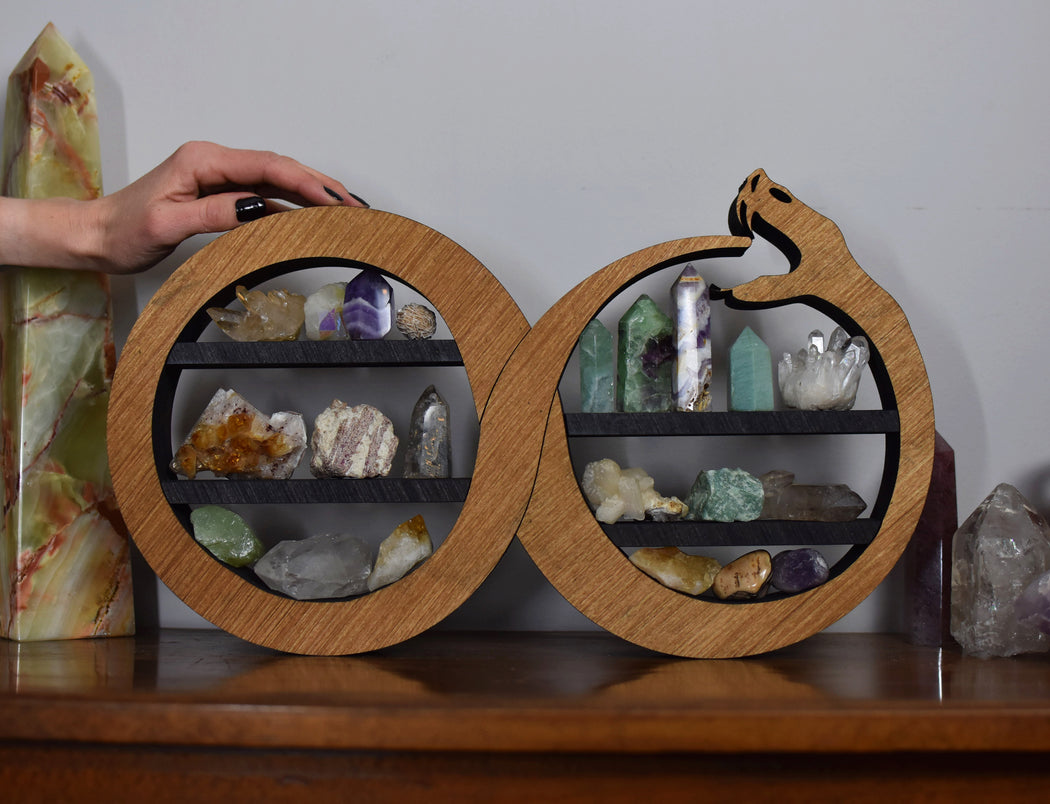 *Made To Order* Ouroboros Snake Shelf and Wood Carving