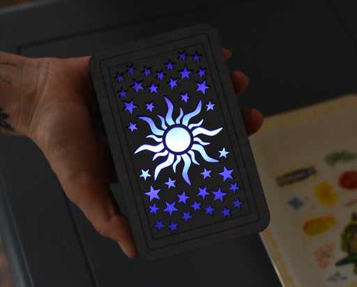 Petite Illuminated Sun Card Lamp - 1 of 30