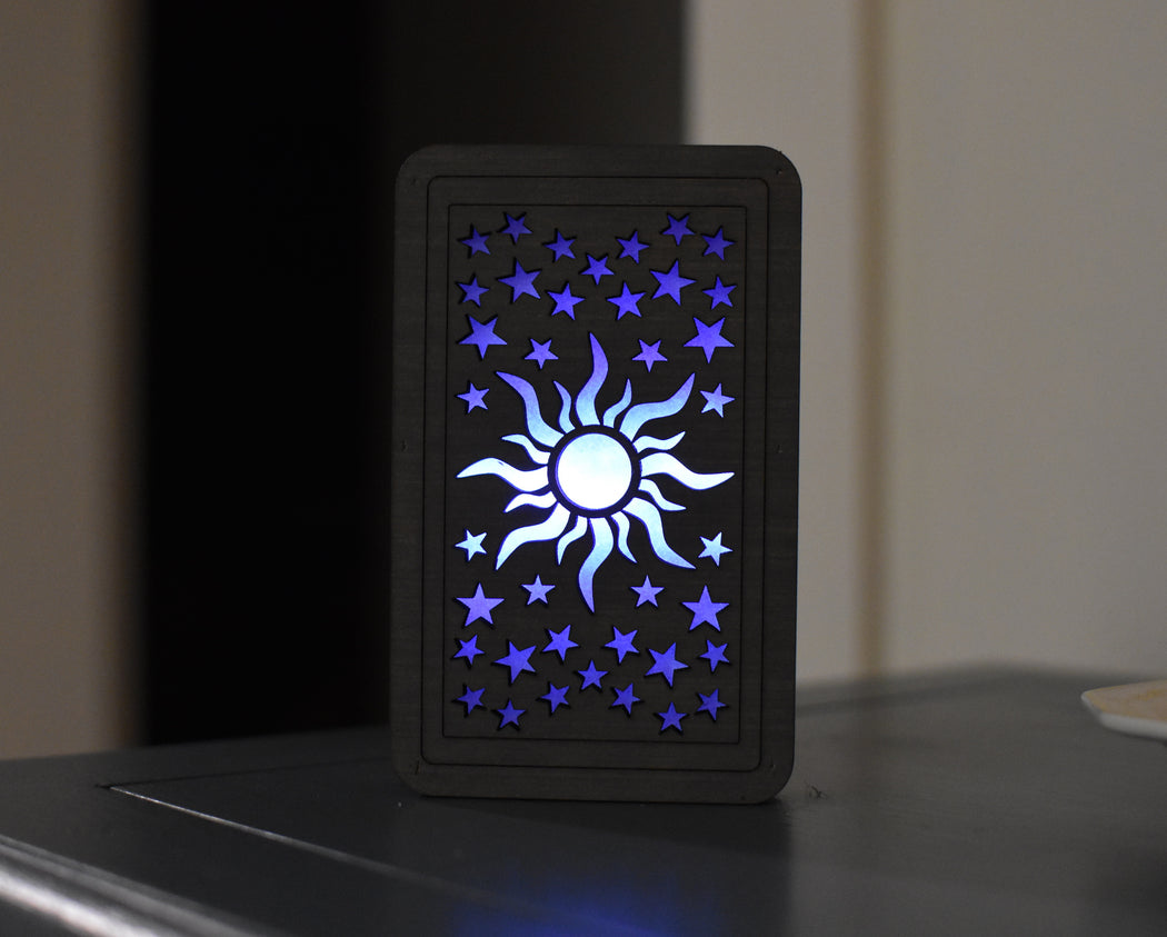 Petite Illuminated Sun Card Lamp - 1 of 30