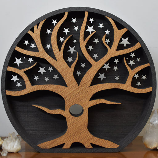 **Made To Order** Tree & Stars Crystal Display Shelf