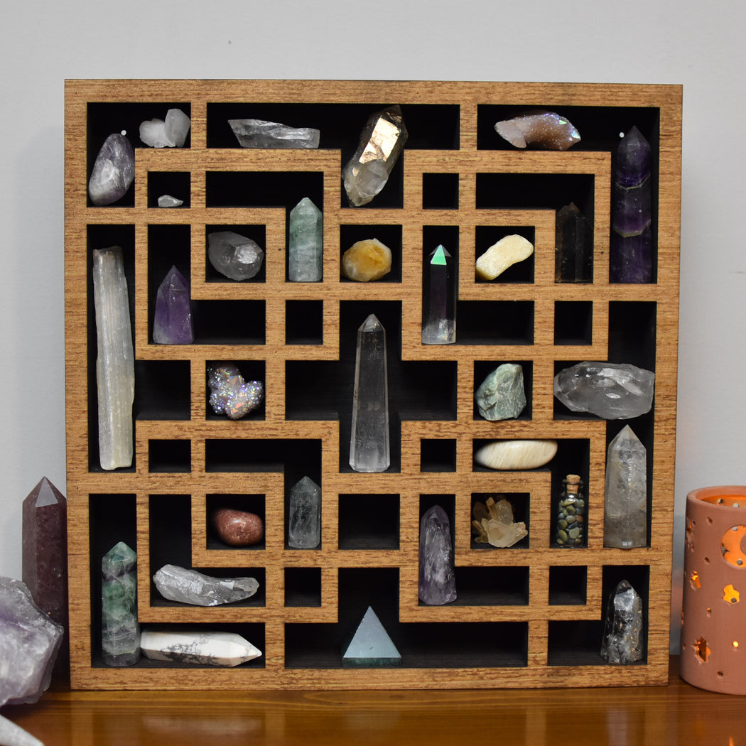 *Made To Order* Abstract Labryinth Crystal Shelf