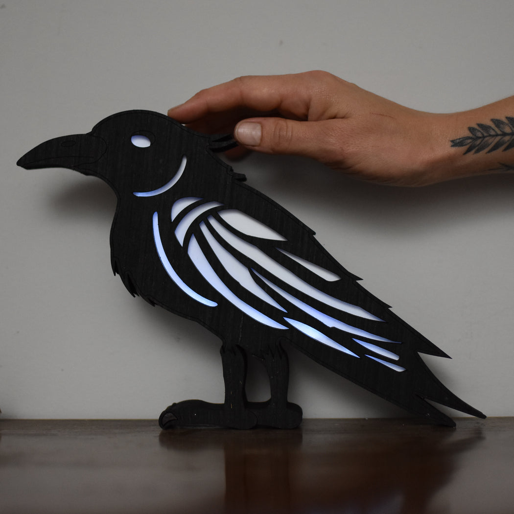 Petite Lighted Crow Friend