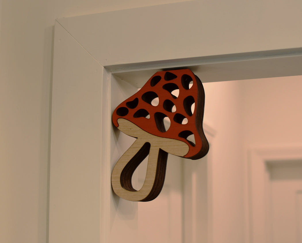 Red Single Mushroom Corner Corbel - Made To Order