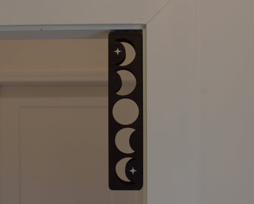 Dark Brown Moon Phases Corner Corbel - Made To Order