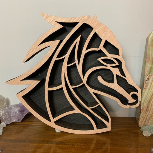 *Made To Order* Unfinished Horse Wall Hanging Crystal Shelf