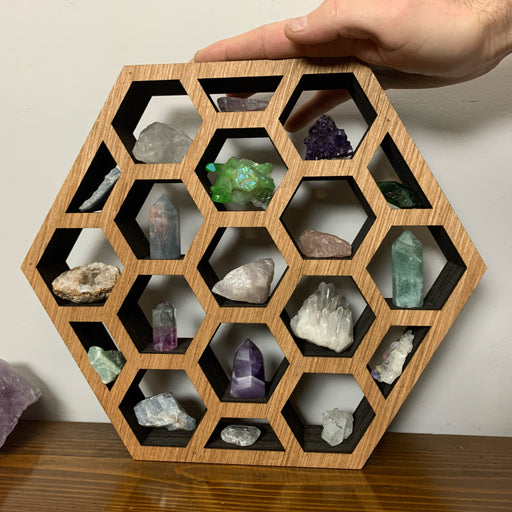 *Ready To Ship* Medium Size Honeycomb Hexagon Backless Crystal Shelf
