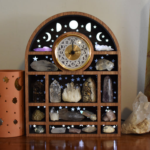 *Made To Order* Backlight Clock Starry Moon Phases Apothecary Cabinet