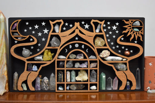 *Made To Order* Mystical Cats Crystal Shelf & Wall Hanging